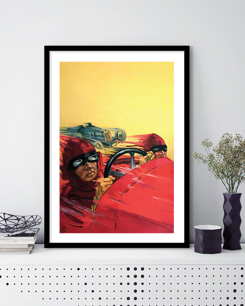 Speed Artwork - Vintage Racing Car Illustration - Children's Bedroom Art - The Good Poster Company