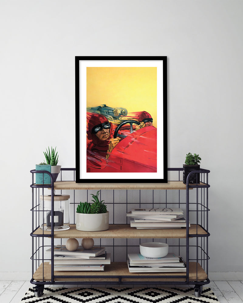 Speed Artwork - Vintage Racing Car Illustration - Children's Bedroom Art - The Good Poster Company