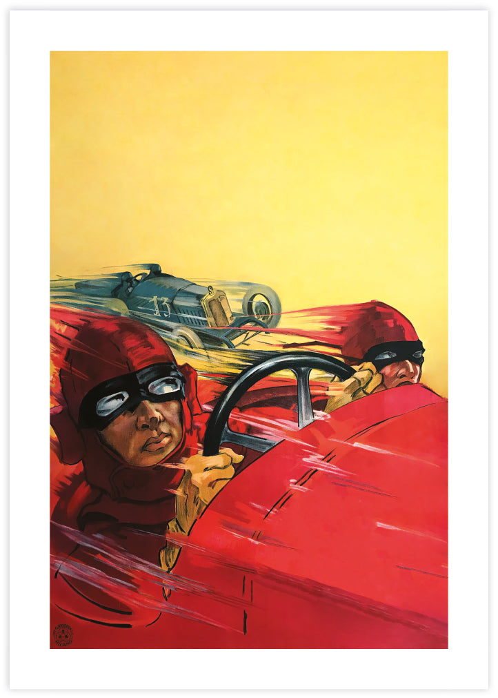 Speed Artwork - Vintage Racing Car Illustration - Children's Bedroom Art - The Good Poster Company