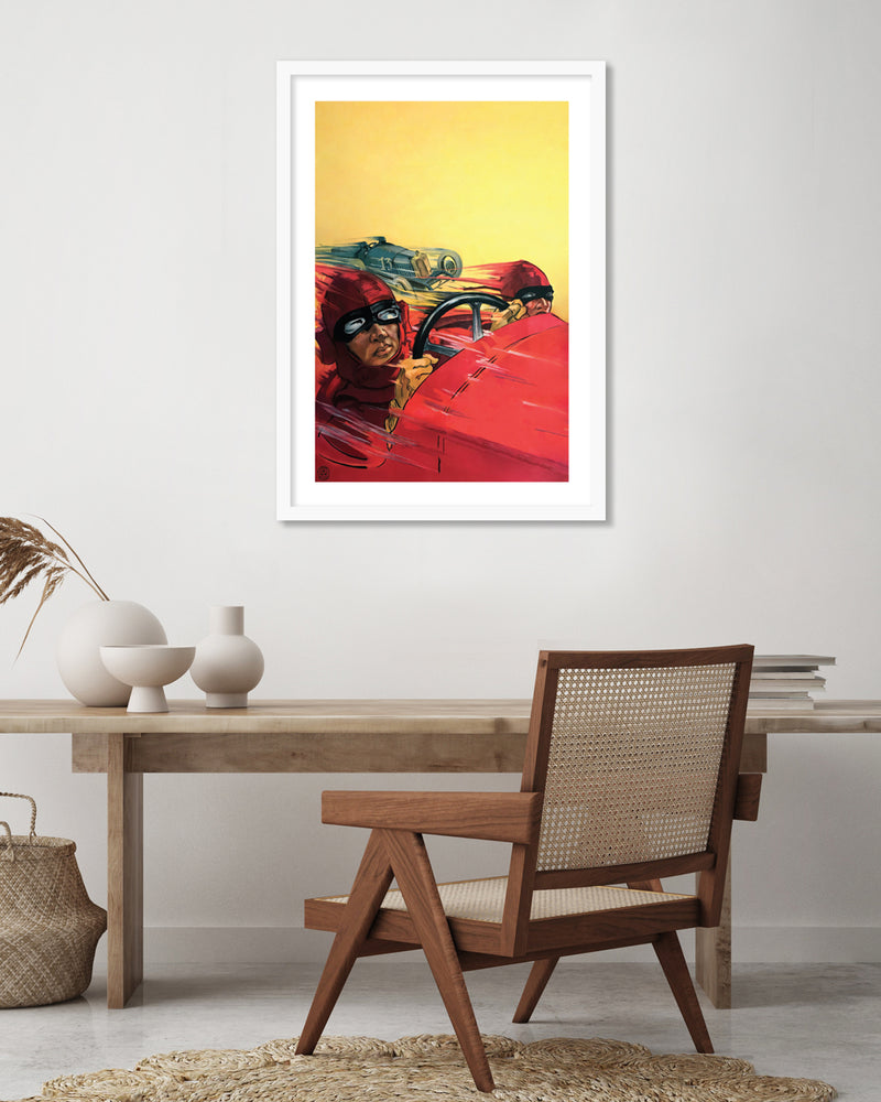 Speed Artwork - Vintage Racing Car Illustration - Children's Bedroom Art - The Good Poster Company