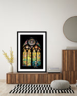 Stained Glass Window Art Print by Banksy - Street Art at The Good Poster Company