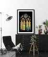 Stained Glass Window Art Print by Banksy - Street Art at The Good Poster Company