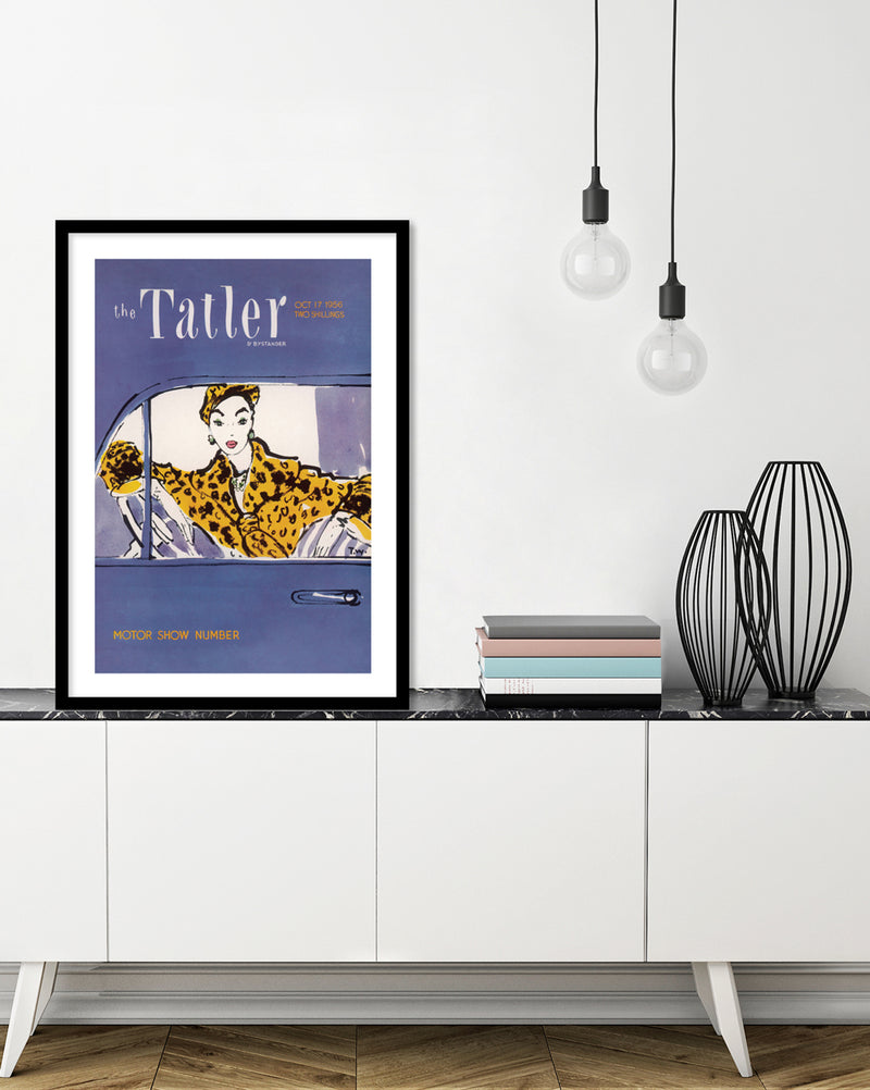 Tatler Motorshow Number 1956 - Vintage Fashion Art Prints - The Good Poster Company
