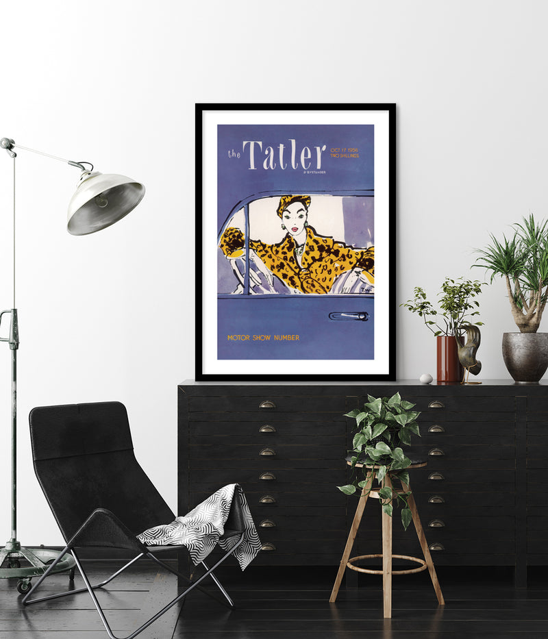 Tatler Motorshow Number 1956 - Vintage Fashion Art Prints - The Good Poster Company