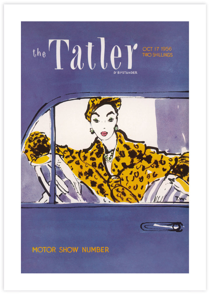 Tatler Motorshow Number 1956 - Vintage Fashion Art Prints - The Good Poster Company