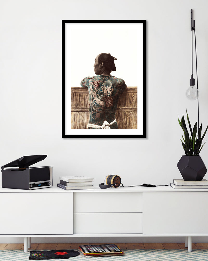Tattooed Japanese Man Art Print - Vintage Japanese Artwork - The Good Poster Company