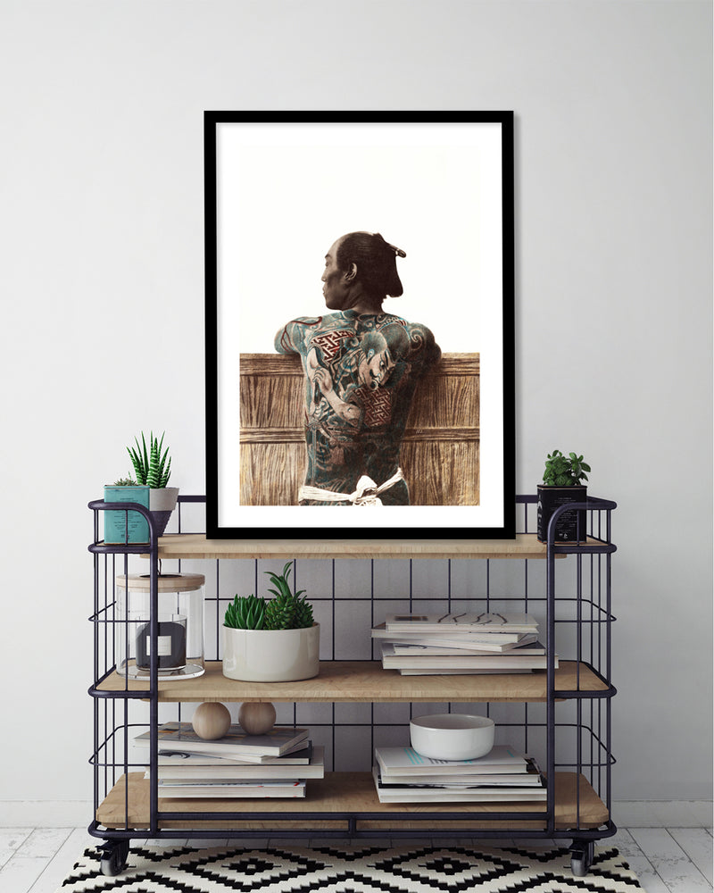 Tattooed Japanese Man Art Print - Vintage Japanese Artwork - The Good Poster Company