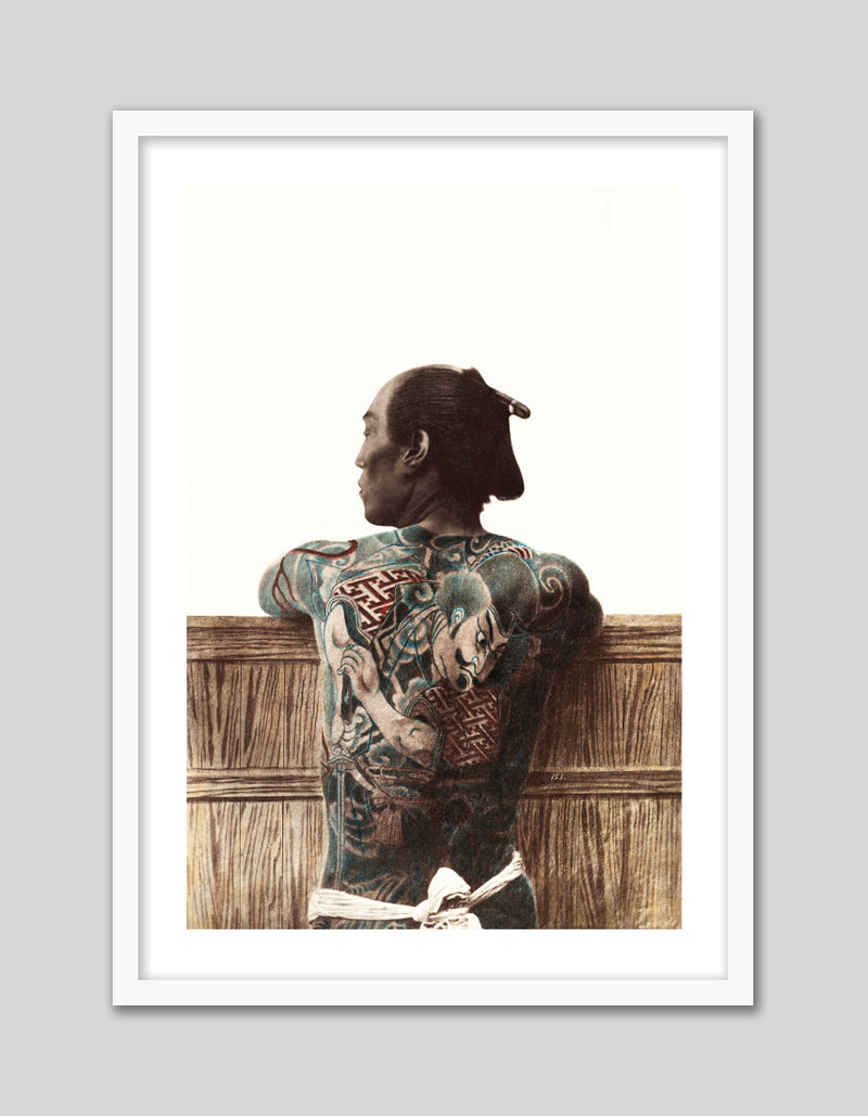 Tattooed Japanese Man Art Print - Vintage Japanese Artwork - The Good Poster Company