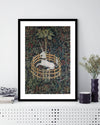 The Unicorn in Captivity Art Print - Vintage Floral Artworks by The Good Poster Company