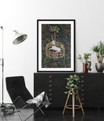 The Unicorn in Captivity Art Print - Vintage Floral Artworks by The Good Poster Company