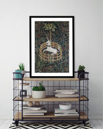 The Unicorn in Captivity Art Print - Vintage Floral Artworks by The Good Poster Company