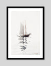 Two Masted Schooner with Dory