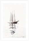Two Masted Schooner with Dory