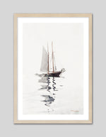 Two Masted Schooner with Dory