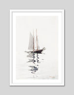 Two Masted Schooner with Dory