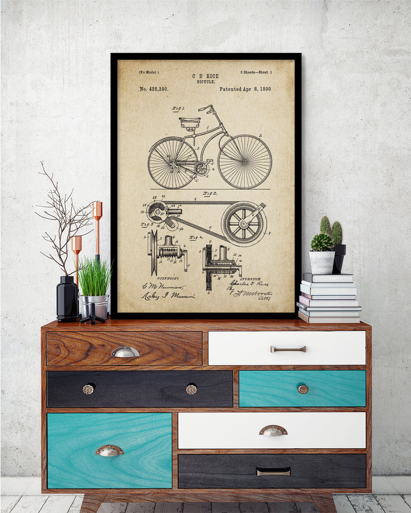 Vintage Bicycle Patent Art Print | Patent Artwork  | The Good Poster Company