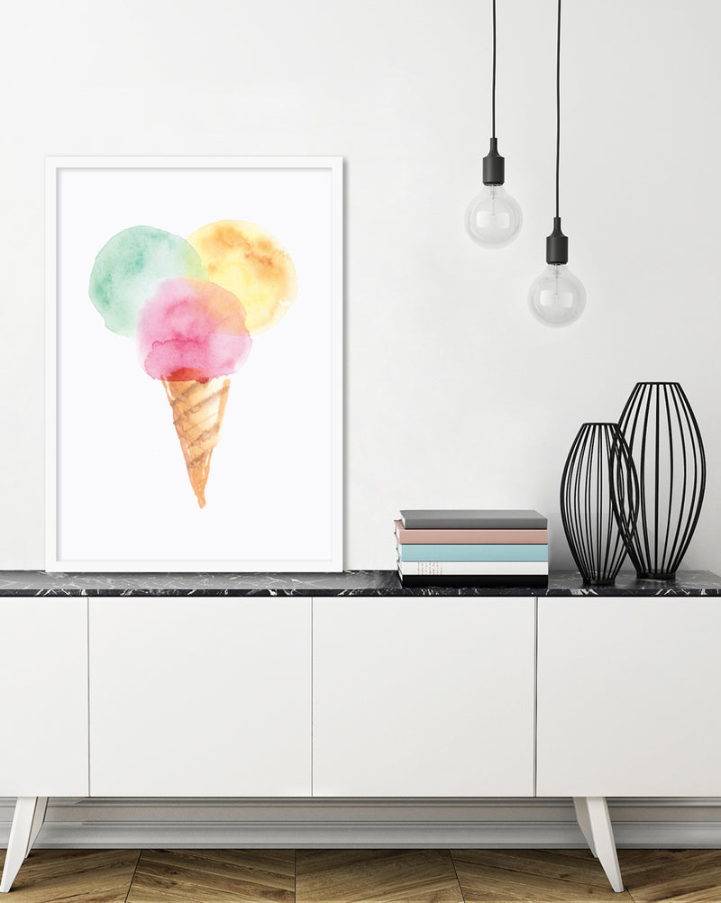 Ice Cream Art | Children's Bedroom Art | The Good Poster Company