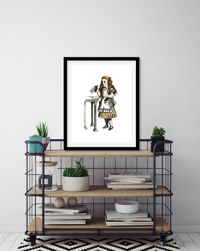 Alice and the Bottle by John Tenniel | Vintage Alice In Wonderland Art | The Good Poster Co.