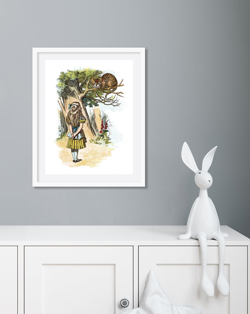 Alice and the Cheshire Cat by John Tenniel | Vintage Alice In Wonderland Art | The Good Poster Co.