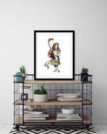 Alice and the Flamingo by John Tenniel | Vintage Alice In Wonderland Art | The Good Poster Co.