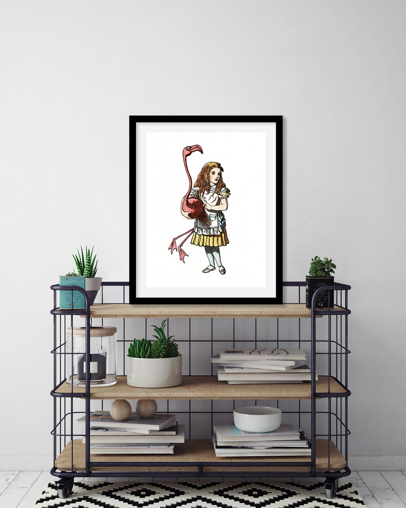 Alice and the Flamingo by John Tenniel | Vintage Alice In Wonderland Art | The Good Poster Co.
