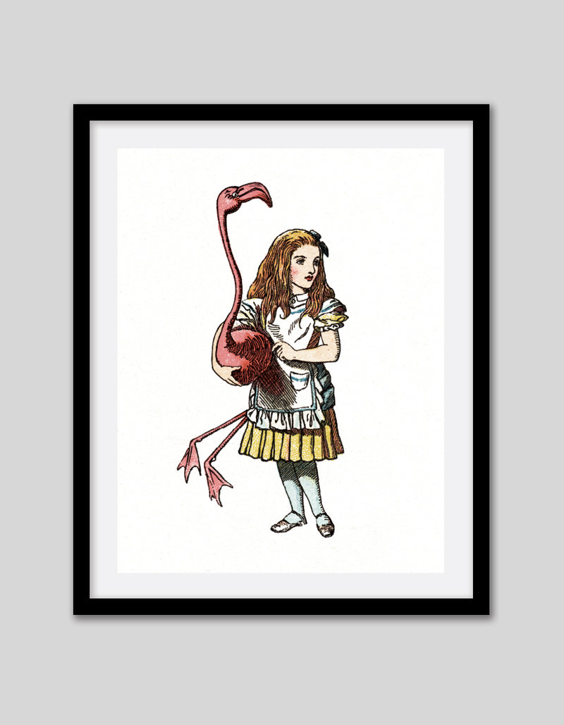 Alice and the Flamingo by John Tenniel | Vintage Alice In Wonderland Art | The Good Poster Co.