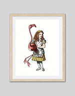 Alice and the Flamingo by John Tenniel | Vintage Alice In Wonderland Art | The Good Poster Co.