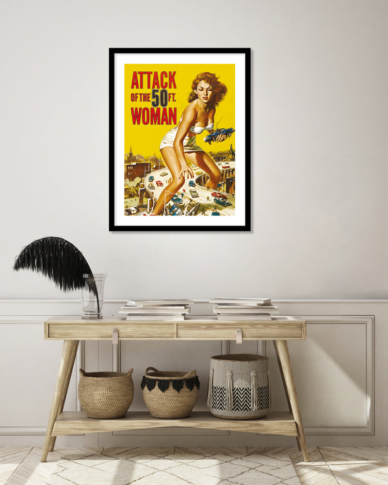 Attack of the 50ft Woman Art Print | Vintage Poster Art