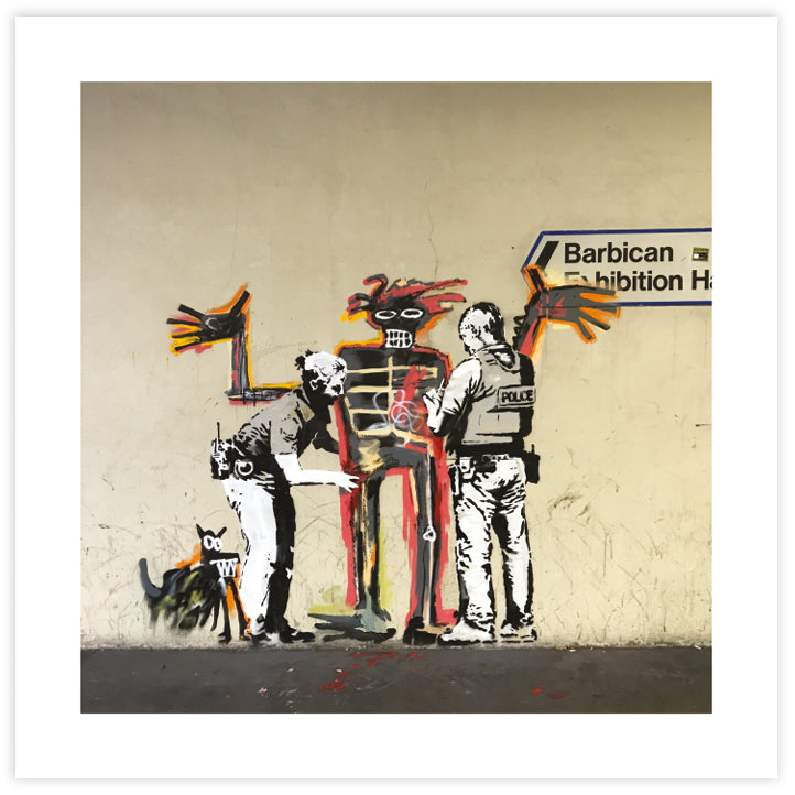 Basquiat Pat Down Art Print by Banksy