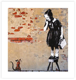 Rat Girl Art Print by Banksy