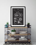Bicycle Patent Art Print | Black and White Art