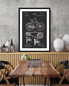 Bicycle Patent Art Print | Black and White Art