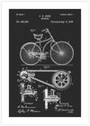 Bicycle Patent Art Print | Black and White Art