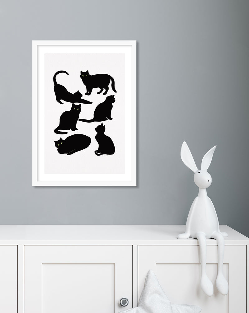 Cat Art Prints NZ | Artist Leanne Simpson | Childs Bedroom Art | The Good Poster Co.