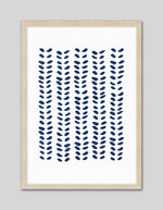 Contemporary Blue Petals Art Print