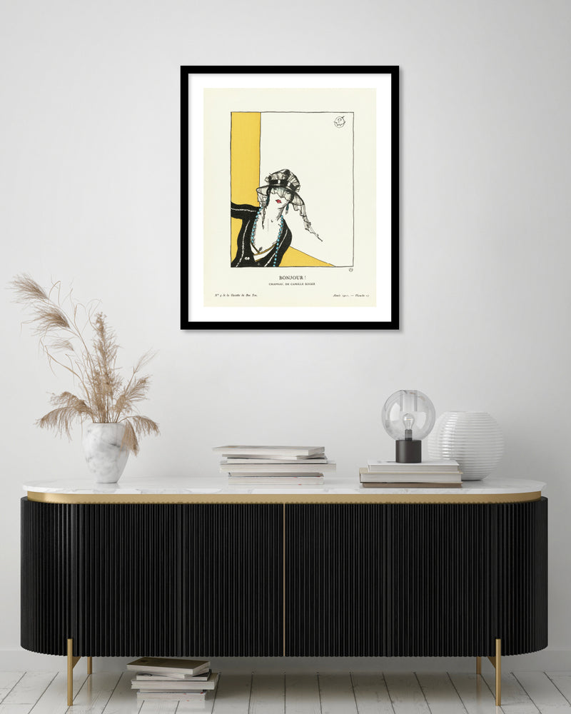 Bonjour by Gazette du Bon Ton | Vintage French Fashion Art NZ | The Good Poster Co.