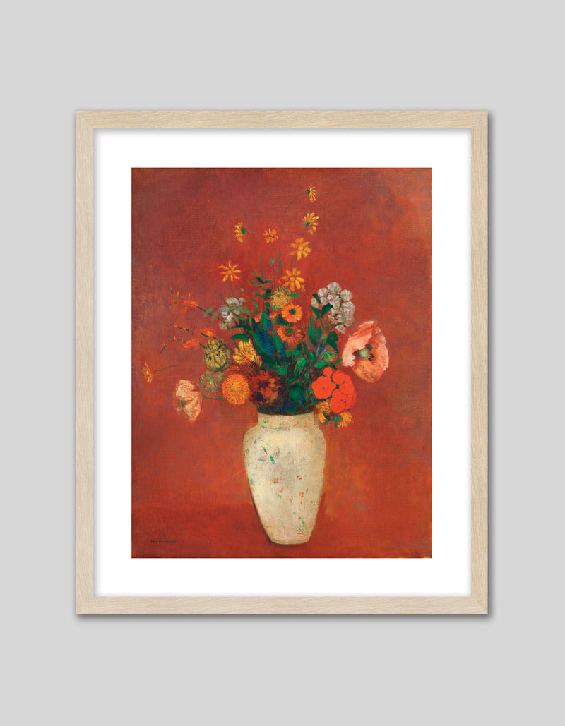 Bouquet in a Chinese Vase by Odilon Redon | Botanical Art NZ | The Good Poster Co.