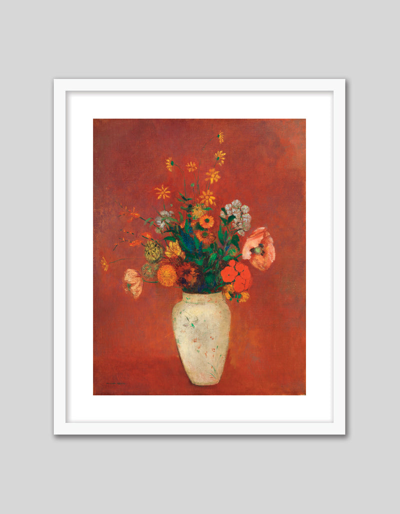Bouquet in a Chinese Vase by Odilon Redon | Botanical Art NZ | The Good Poster Co.