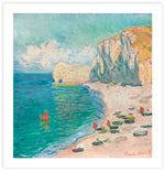 The Beach and the Falaise d'Amont by Claude Monet | Claude Monet Art Prints | Beach Art NZ | The Good Poster Co.