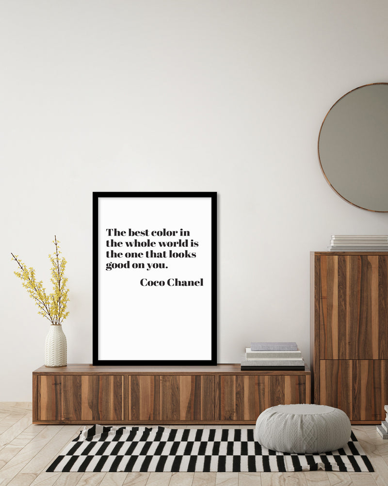 Coco Chanel Quote Art Print | Typography Art NZ | Black and White Art | The Good Poster Co.
