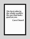 Coco Chanel Quote Art Print | Typography Art NZ | Black and White Art | The Good Poster Co.