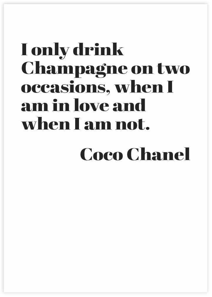 Coco Chanel Quote Art Print | Typography Art NZ | Black and White Art | The Good Poster Co.