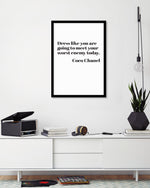 Coco Chanel Quote Art Print | Typography Art NZ | Black and White Art | The Good Poster Co.