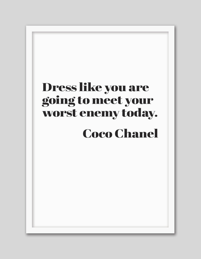 Buy Coco Chanel Quote Print Coco Chanel Poster Coco Chanel Art Online in  India 