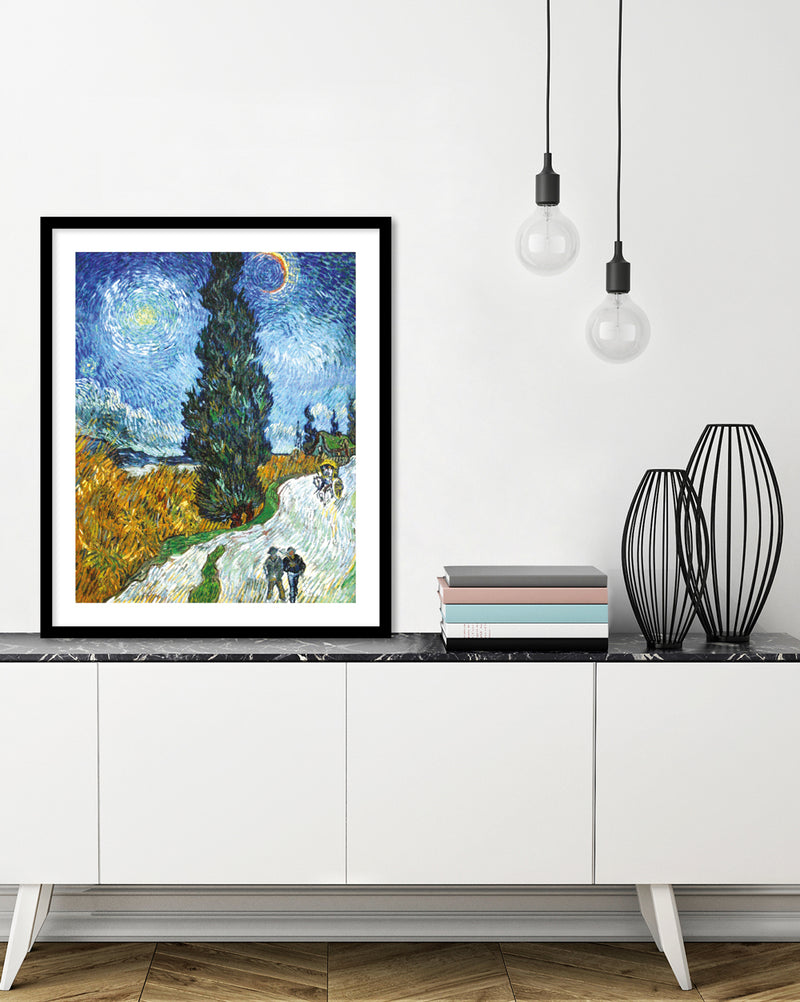 Country Road in Provence Art Print by Vincent van Gogh