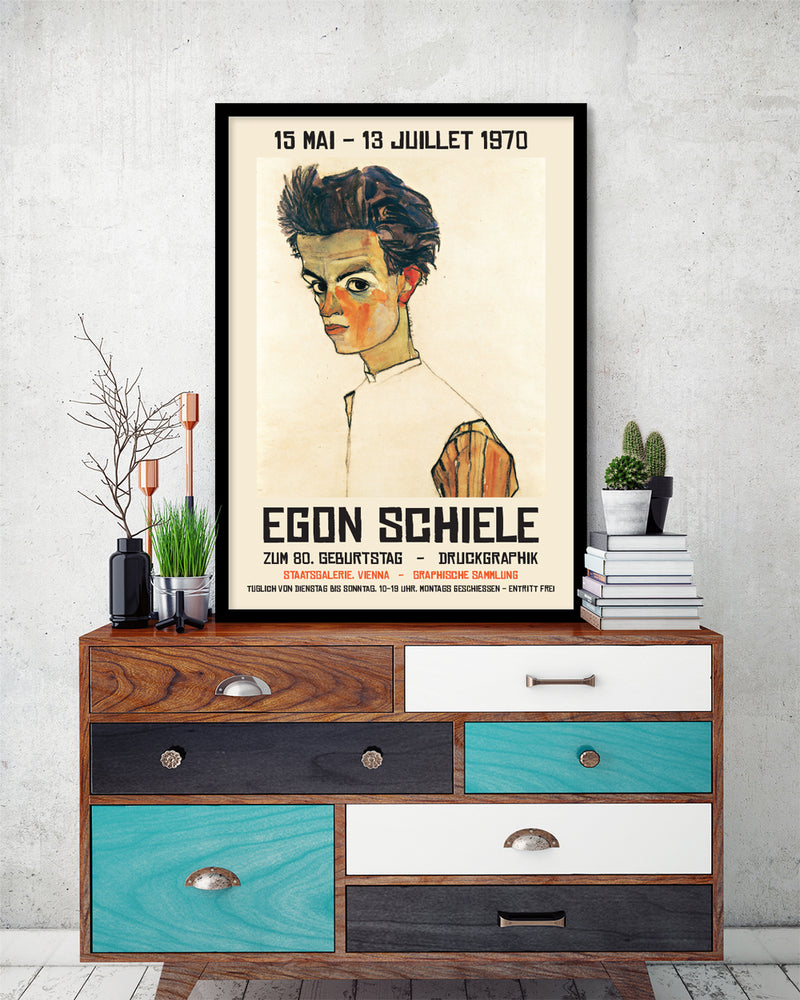 Egon Schiele Exhibition Poster Art Print by Egon Schiele