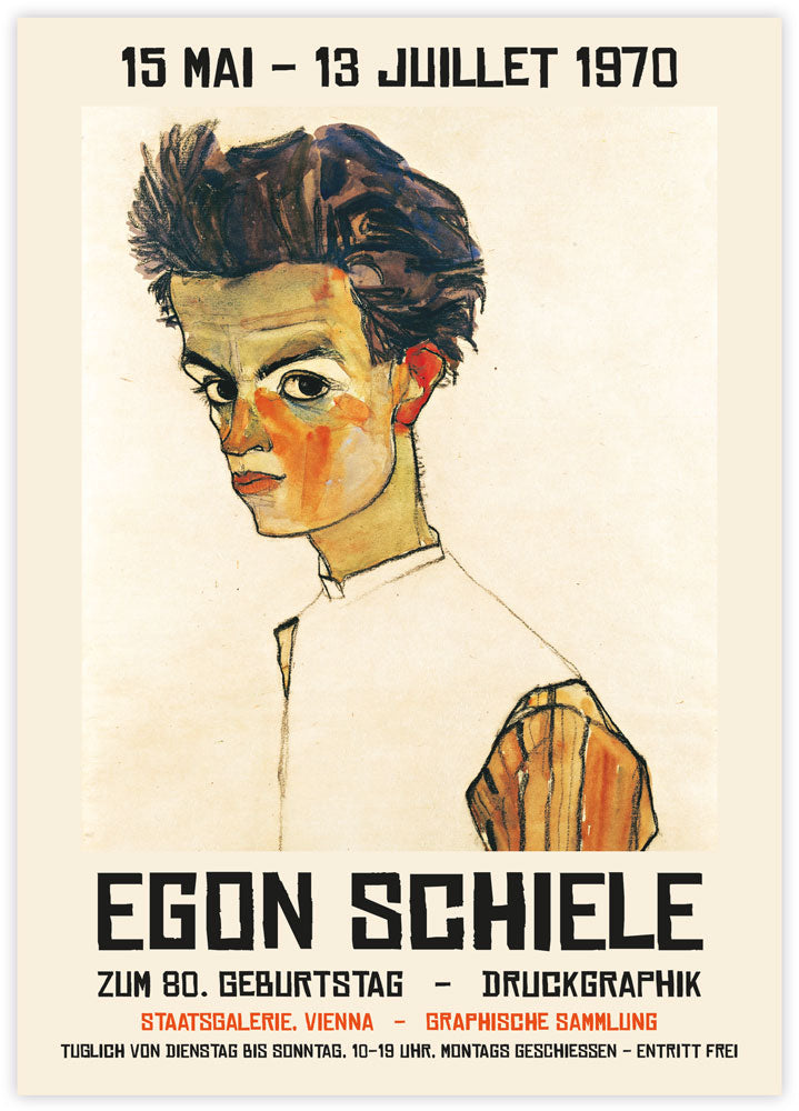 Egon Schiele Exhibition Poster Art Print by Egon Schiele