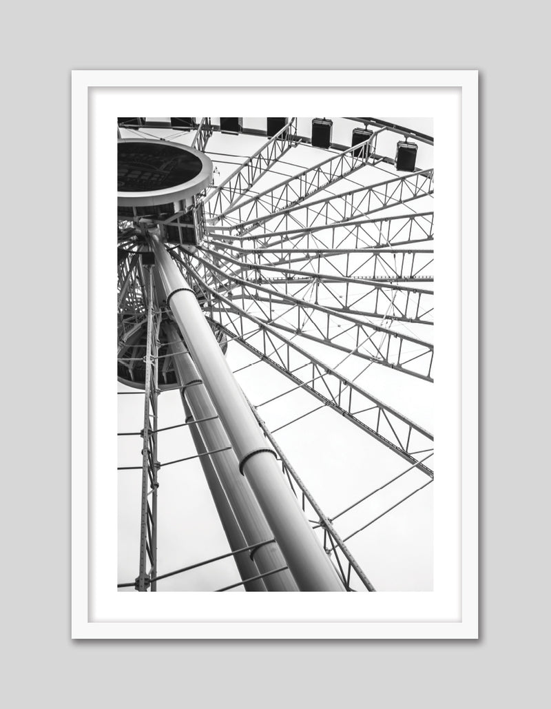 Ferris Wheel Art Print | Black and White Art NZ | The Good Poster Co.