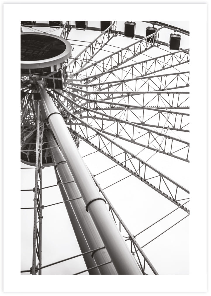 Ferris Wheel Art Print | Black and White Art NZ | The Good Poster Co.