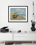 Fishing Boats on the Beach Art Print by Vincent van Gogh | van Gogh Art | The Good Poster Co.